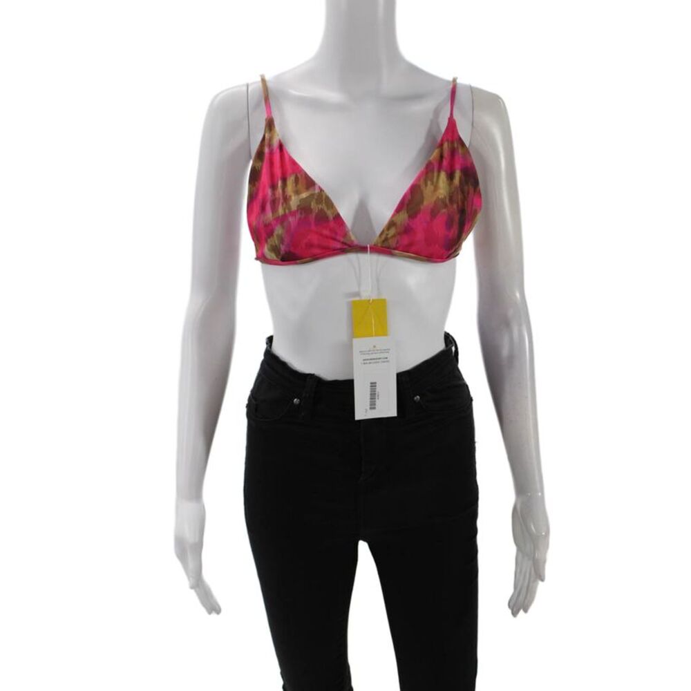 Bananhot Womens Emmy Bikini Top - Pink Brown Jungle Size XL